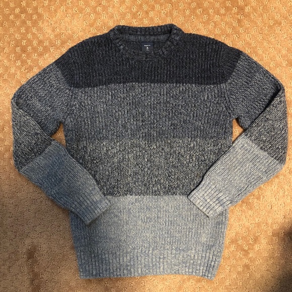 Boys GAP striped cable knit crew neck sweater - Picture 1 of 6